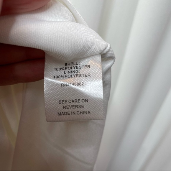 🏷️ NWT Torrid Size 12 Special Occasion Ivory Chiffon Sleeveless Hi Lo Dress NEW - Picture 10 of 15